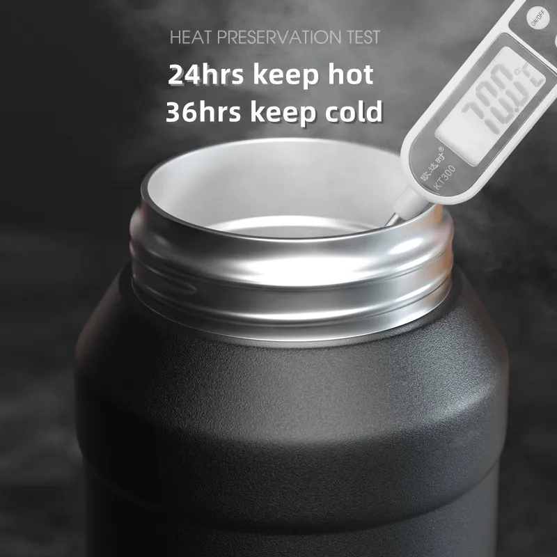 2L Thermal Water Bottle Insulated Mug Vacuum tea Water Bottle Stainless Steel coffee Bottle Portable Fitness Water Bottle