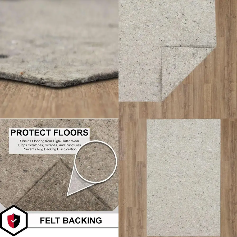 

Подложка для ковра из войлока толщиной 1/4 дюйма, 8' x 10', для защиты твердых полов, теплоизоляция