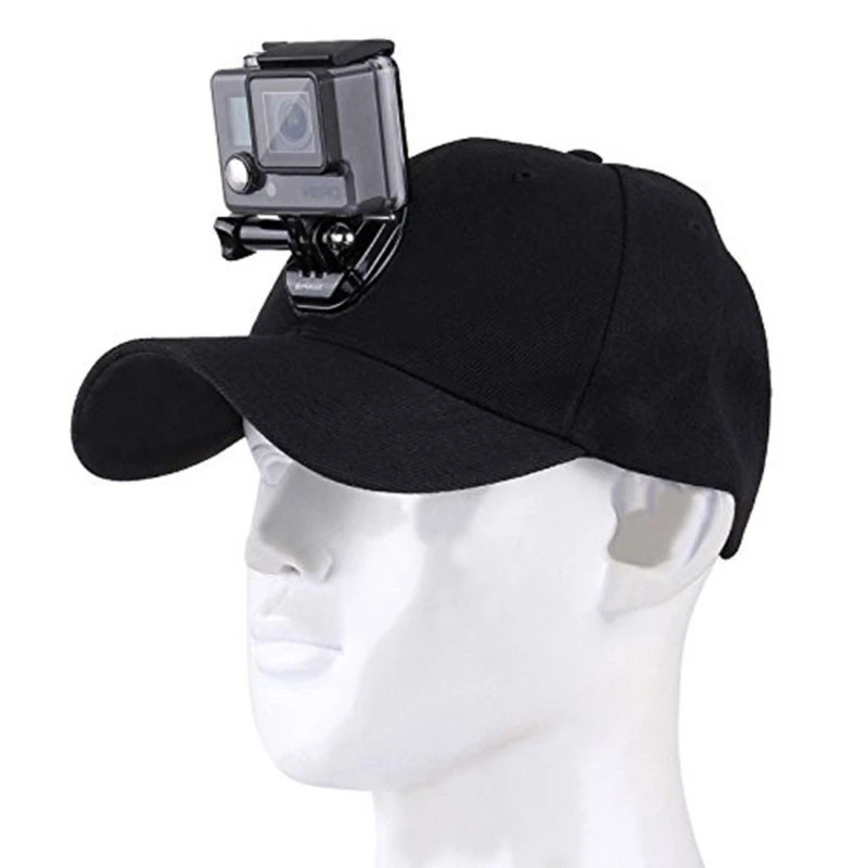  Adjustable Size Baseball Cap for Action Camera Attachment and Sun Blocking Shade