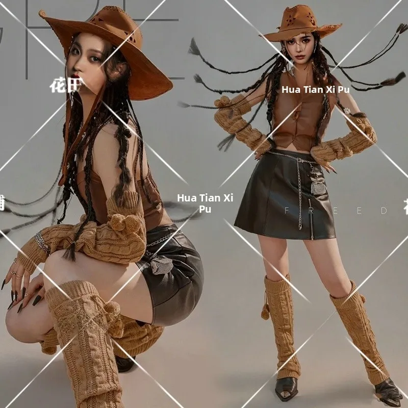 

Сексуальный образ в западном стиле для фотосессии: одежда для молодых женщин, тематический художественный портретный наряд