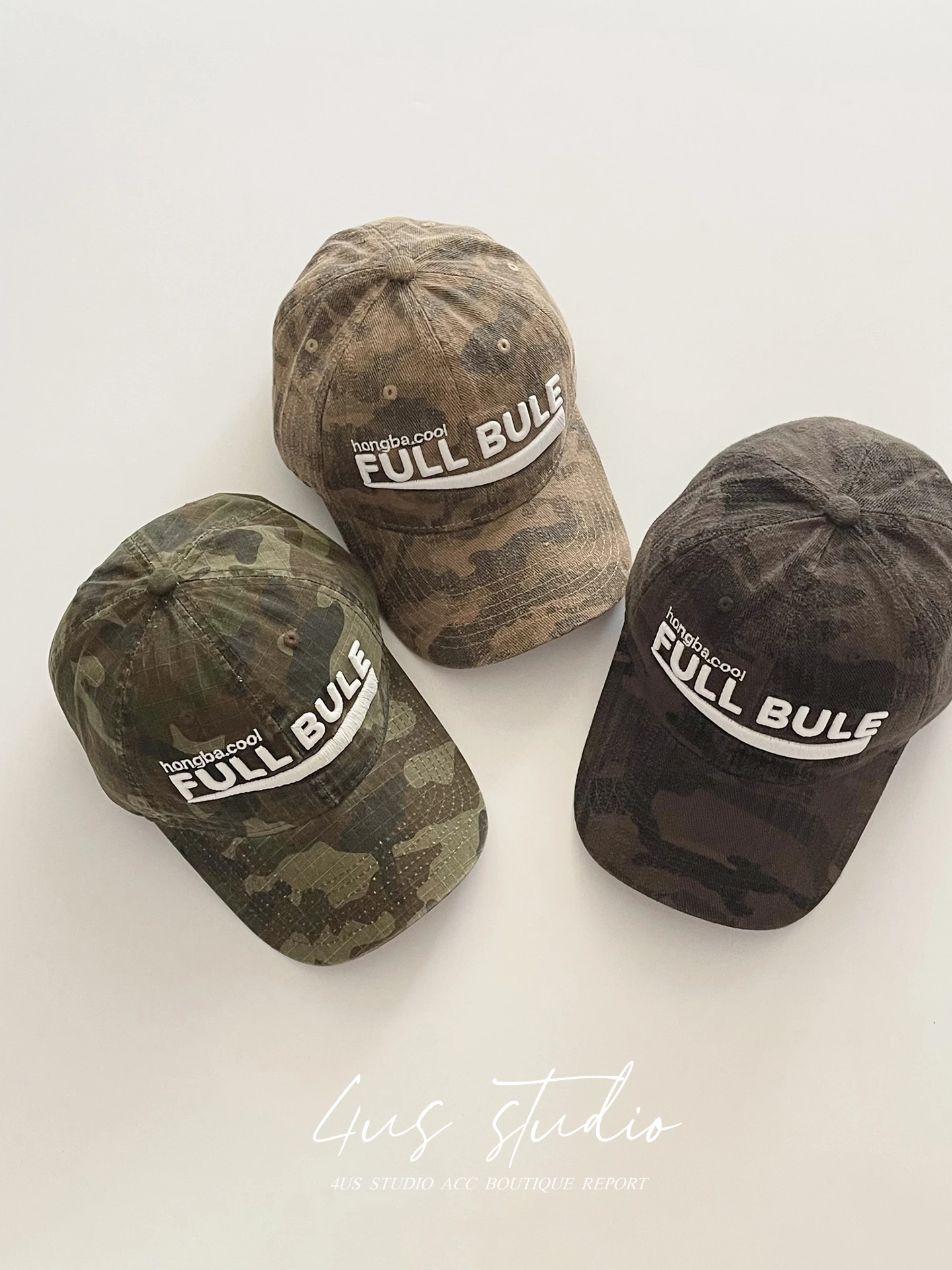

American retro baseball cap female street trendy brand big head circumference embroidery curved brim cap male face small