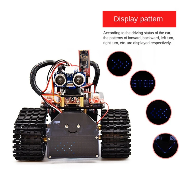 Mini Smart Tank Robot V3.0 Kit For Arduino Robot Car DIY Programmable STEM Toys Compatible With Arduino&Mixly