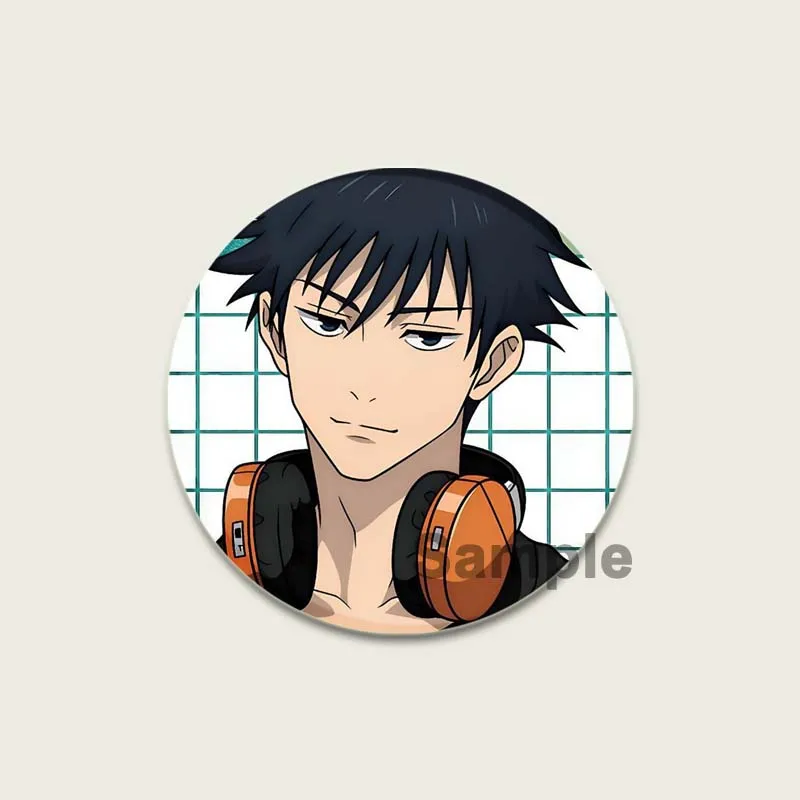 Fushiguro Megumi Tinplate Pins Round Cartoon Brooches for Backpack Cothes Accessories Anime Collection Badge Hat Decoration
