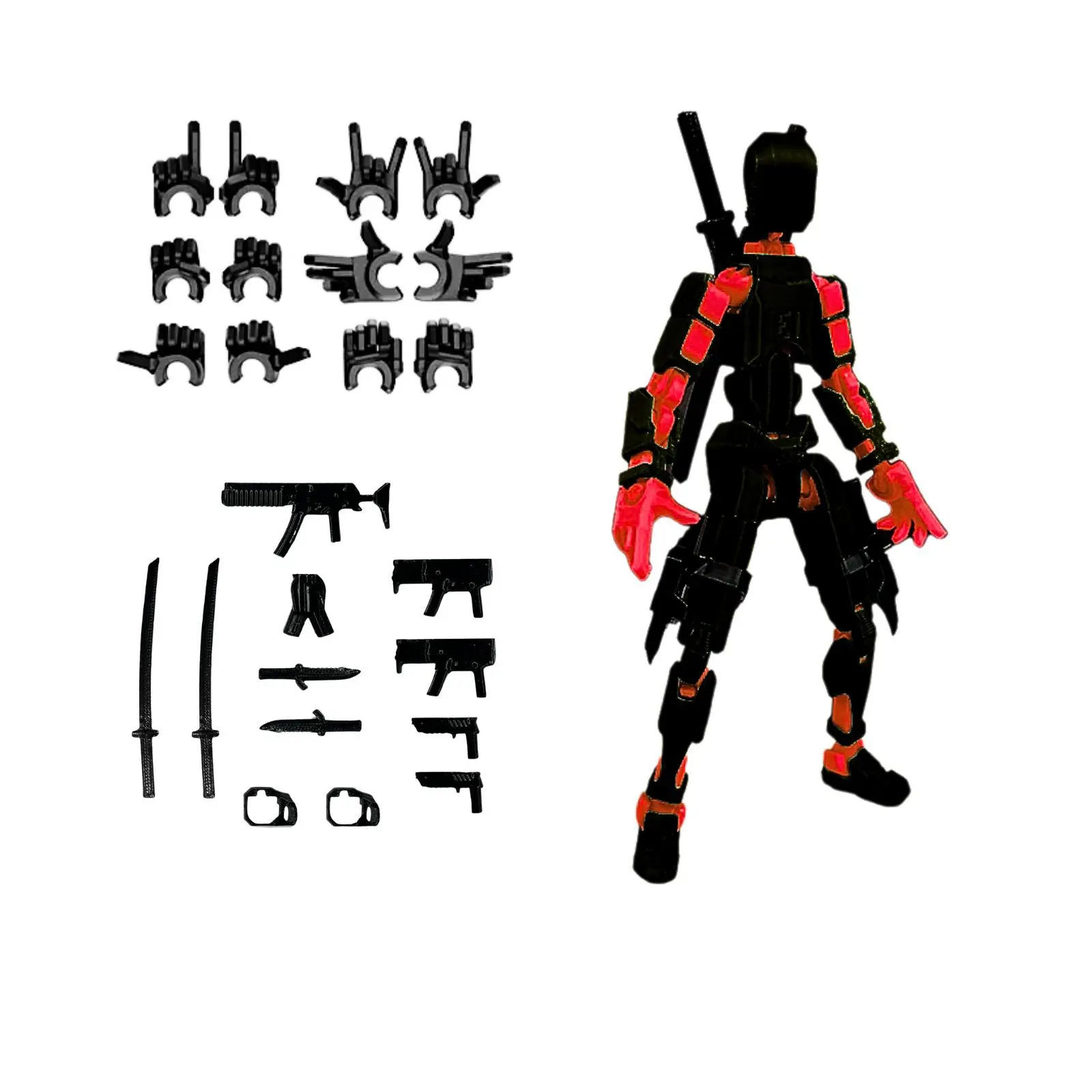 Com lotes de acessórios brinquedos imprimíveis 3d boneca da sorte multi-articular figura de ação móvel manequim boneca diy brinquedo decorativo de mesa