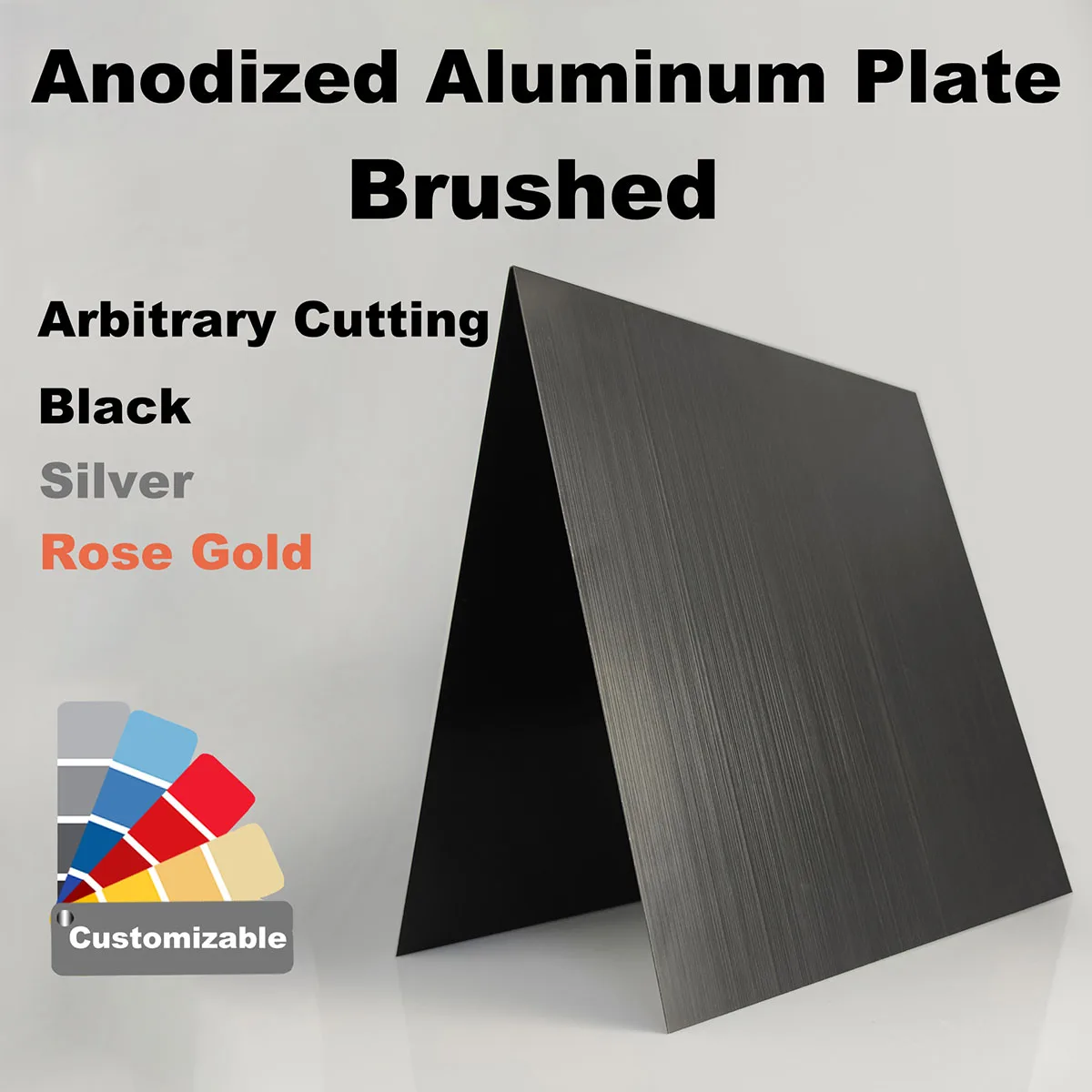 

Black Brushed Anodized Aluminum Plate Thickness 0.5/0.8/1/1.5/2mm 100x100mm 200x200mm 200x300mm 300x300mm