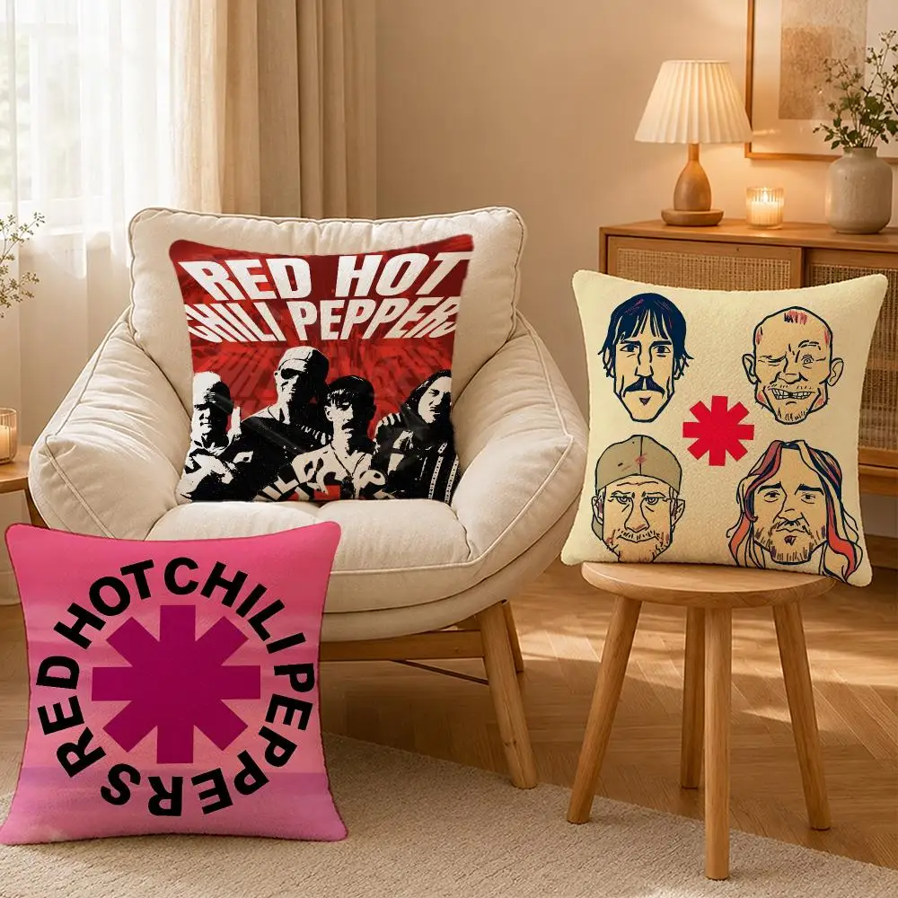 Band RHCP Alternative Rock Cushion Cover Personalized Short Plush Soft Bedroom Sofa Home Decor Gift
