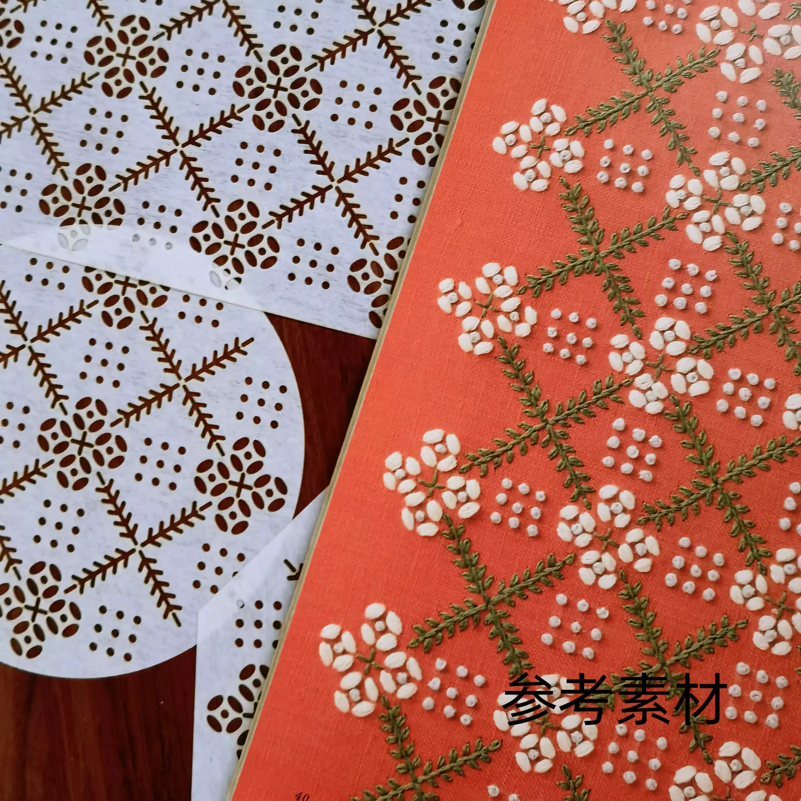 autumn flower 3sizes sashiko Stencils Reusable PET Quilting Templates Set for Embroidery,coaster hat Decor,Fabric Crafts