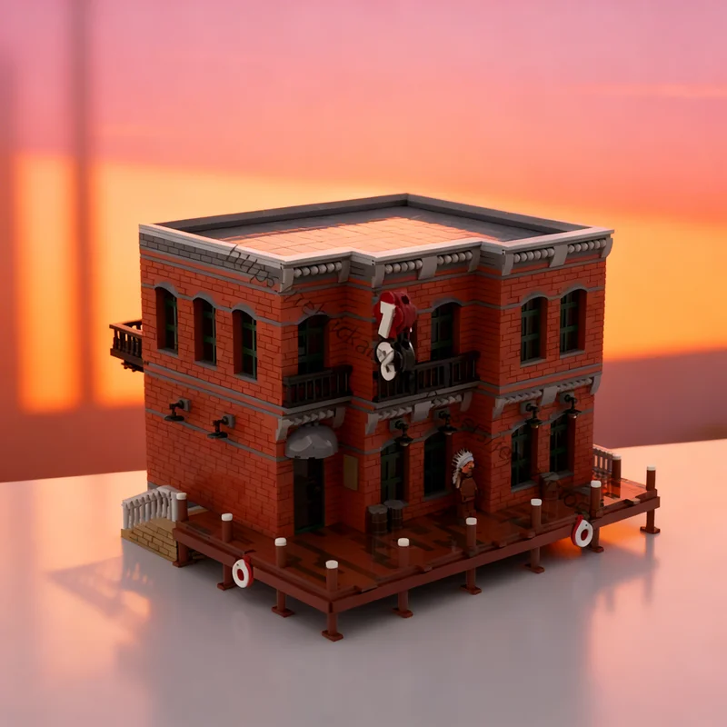 

5042 детали MOC: Модульная модель уличной сцены «Бар и клуб» — Конструктор для творчества, подарок, декор для демонстрации, сборка. Премиум-качество для взрослых и детей.