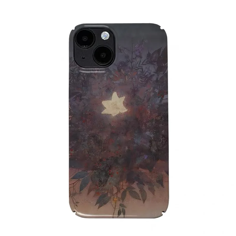 

Ins Purple Atmosphere Flowers Case for IPHONE 17 16 ProMax 15 14 Plus 13 12 MINI 11 PRO 16Plus XR XS MAX SE crylic Phone Cover