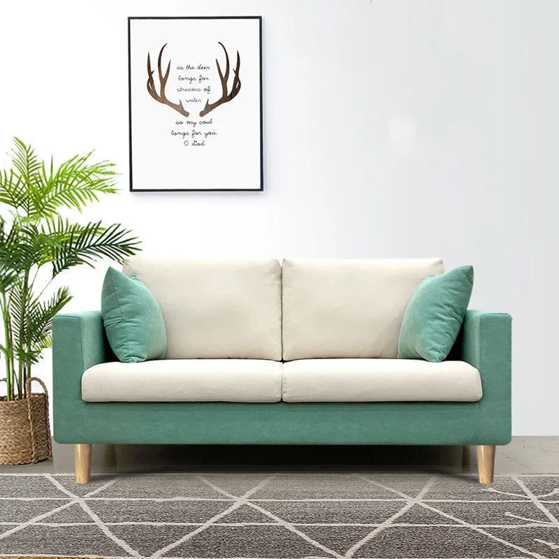 

#For Modern Wooden Fabric Sofa Set Detachable Washable Easy to Assemble Small Sized Leisure Living Room Set for Home Rental