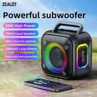ZEALOT-PT01 Bluetooth Speakers 30W Enhanced Bass Portable Outdoor Wireless Speaker 12Hrs IPX6 Waterproof Speaker Bluetooth 5.4