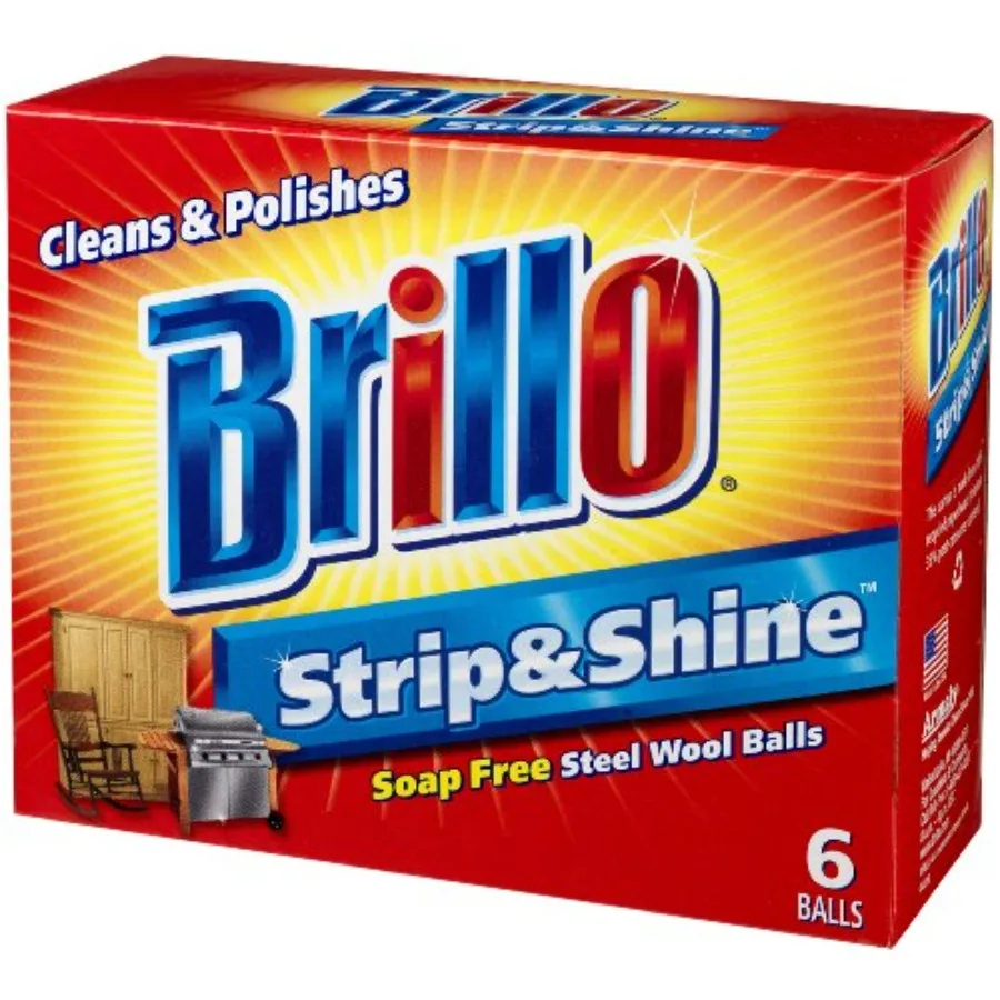 

Strip Shine Steel Wool Balls for kitchen cleaning, stainless steel material, silver color, rust-resistant and reusable