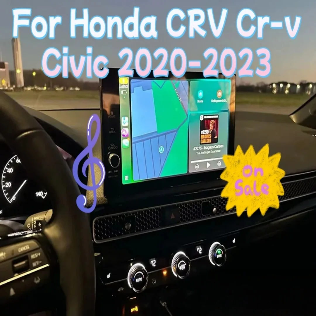 11.5 inch Multimedia Player Android For Honda CRV Cr-v Breeze Civic 2020-2023 Wireless CarPlay Bluetooth GPS Stereo HeadUnit DSP