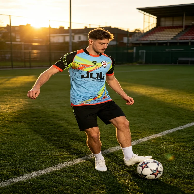 Family Matching Inspired Jul Le Sang Gradient Replica Jersey Adult Kids Short Sleeve Streetwear Sports Training Football Tee