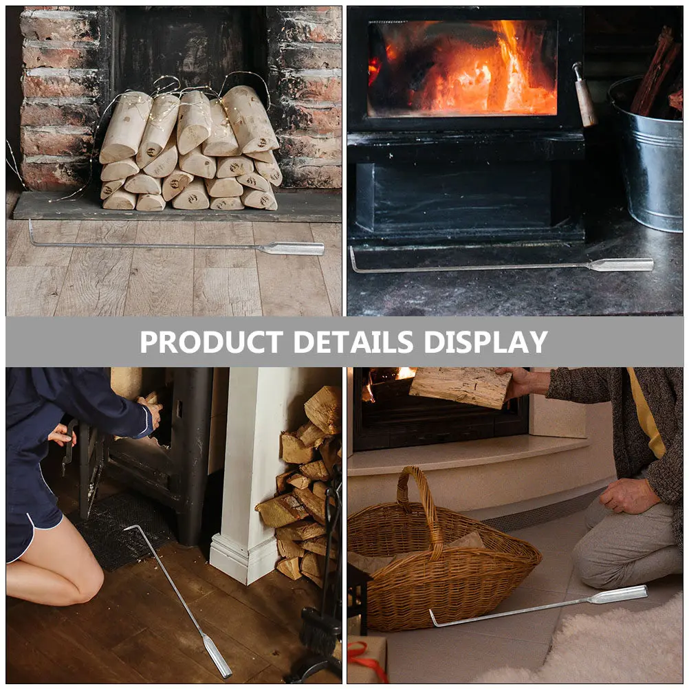 53Cm Steel Fire Pits Poker Heavy Duty Fireplace Tongs Outdoor Fire Pit Tools Camping Fireplace Equipment Camping Briquette