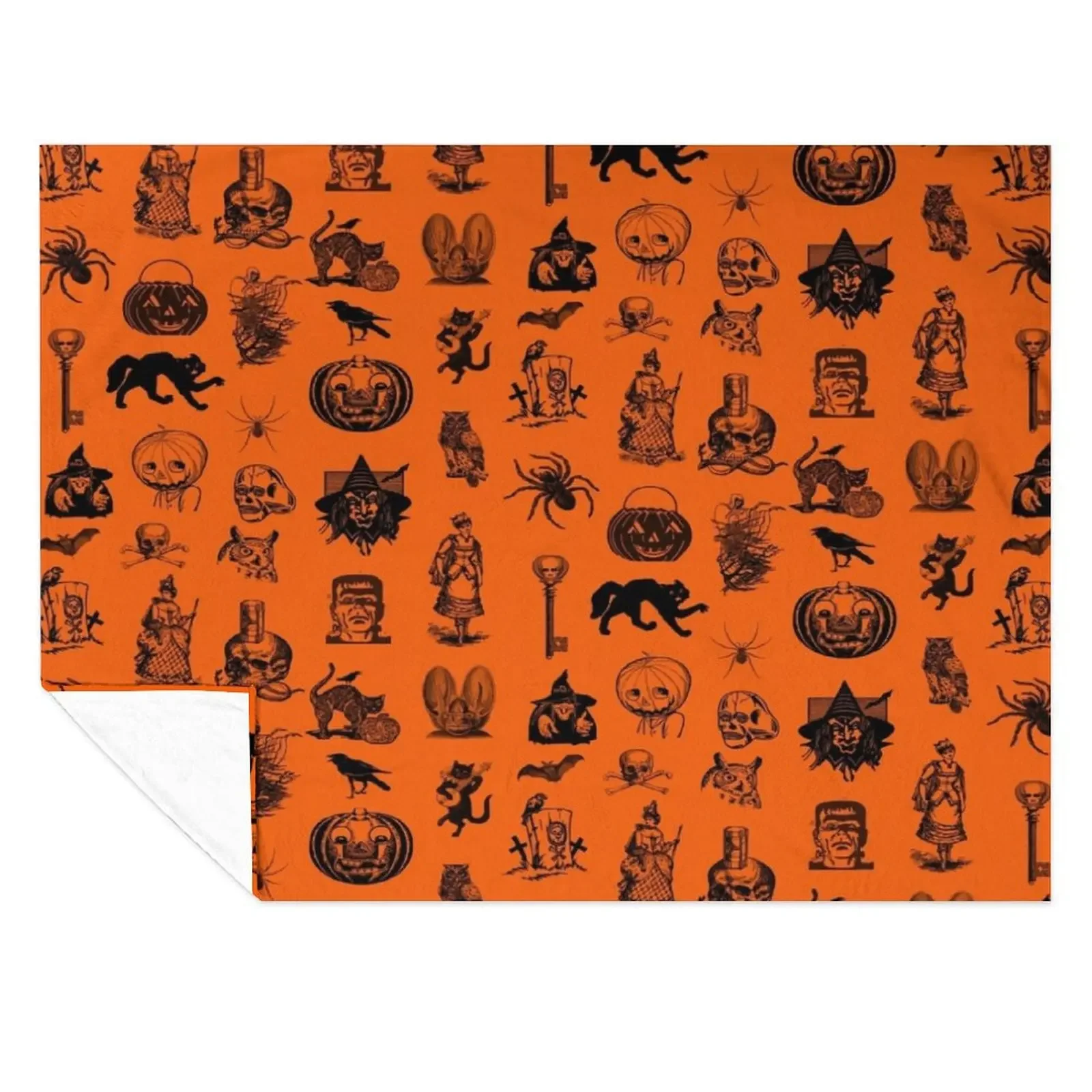 

Vintage Halloween Throw Blanket Plush Large Beach Sofas Blankets