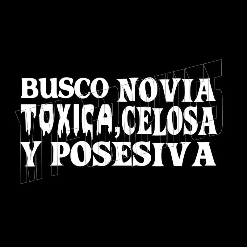 S52433-Pegatinas de vinilo Para Coche, Adhesivos Para Coche, sin fondo, "busto NOVIA TOXICA CELOSA Y POSESIVA"