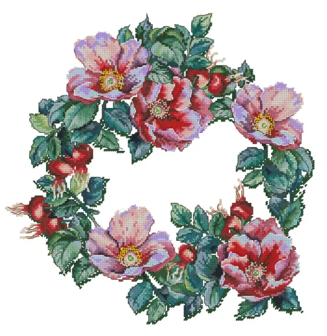 

Peony vase Cross stich Kits Homfun Craft Cross Stich Painting Decorations For Home