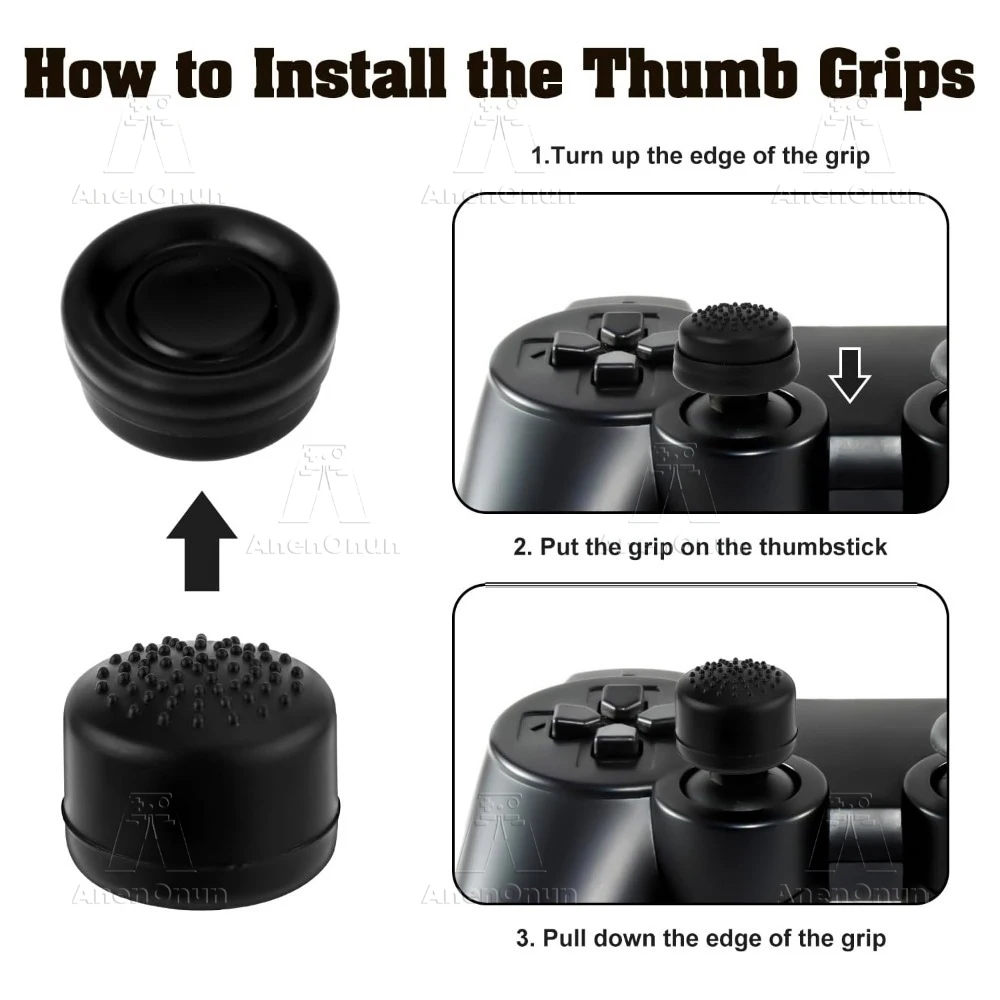 8PCS Daumen Grip Caps Controller Joystick Kappe Hohe qualität Silikon Thumb-Stick Abdeckung Zubehör für PS5, PS4, PS3, Xbox, Schalter Pro – Detail 3