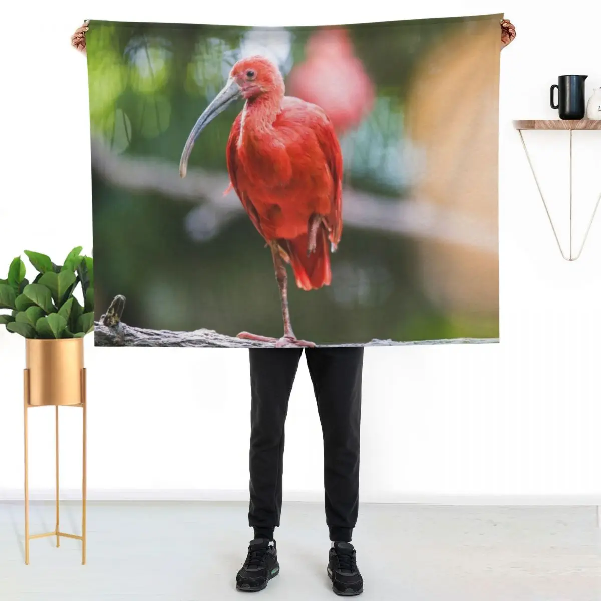 Tropical Scarlet Ibis Throw Blanket Summer for sofa Decorative Beds Sofa Quilt Heavy Retros Blankets