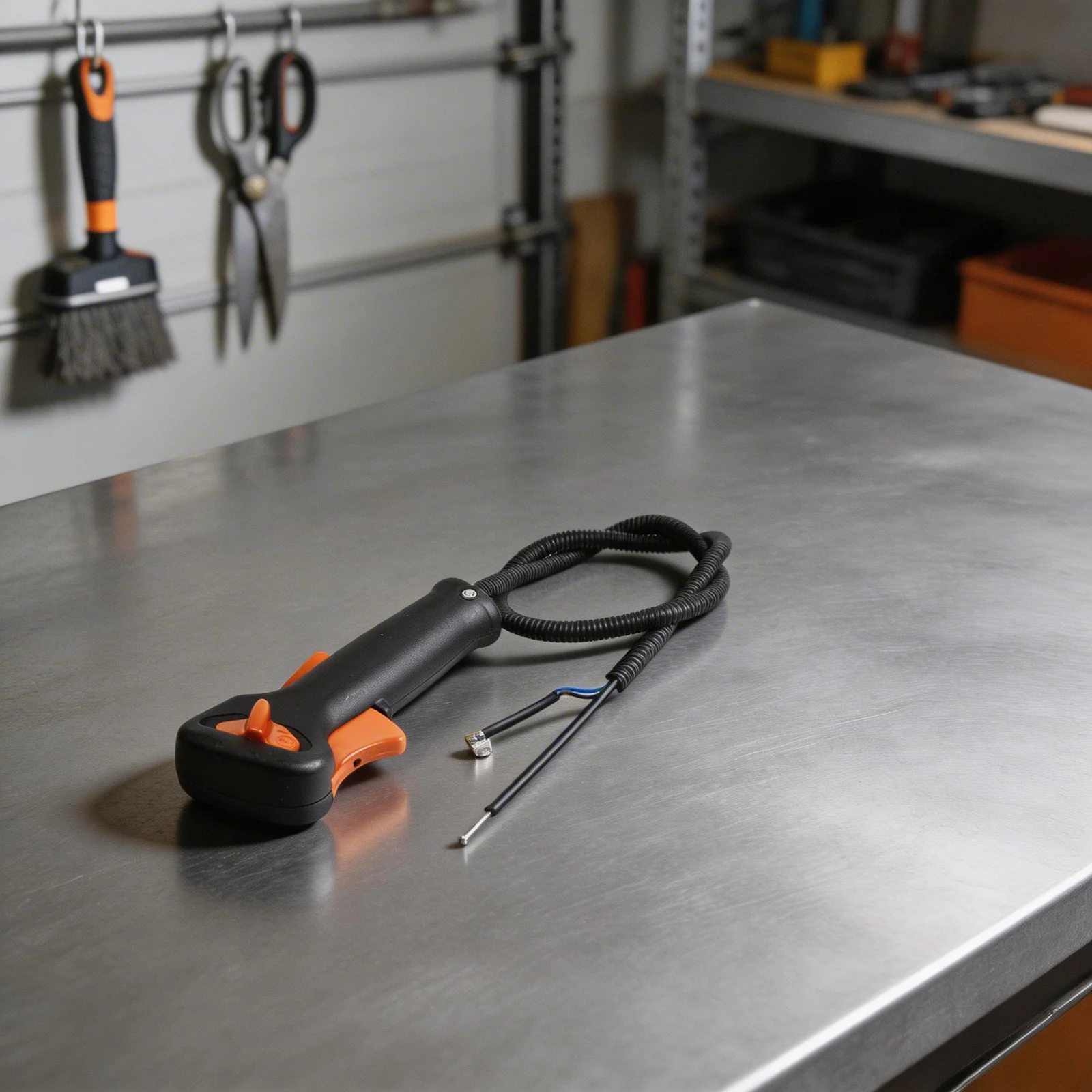 

Эргономичная рукоятка управления дроссельной заслонкой с переключателем для триммеров FS120, FS200, FS250, разработанная для стабильности и удобства использования.