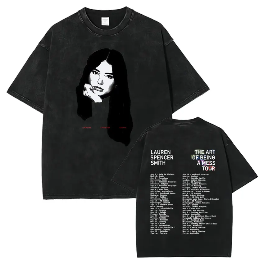 

Y2K Washed Lauren Spencer Smith The Art of Being A Mess High Quality Vintage Tops 2025 Hip Hop Harajuku Shirt Unisex Pop T Shrit