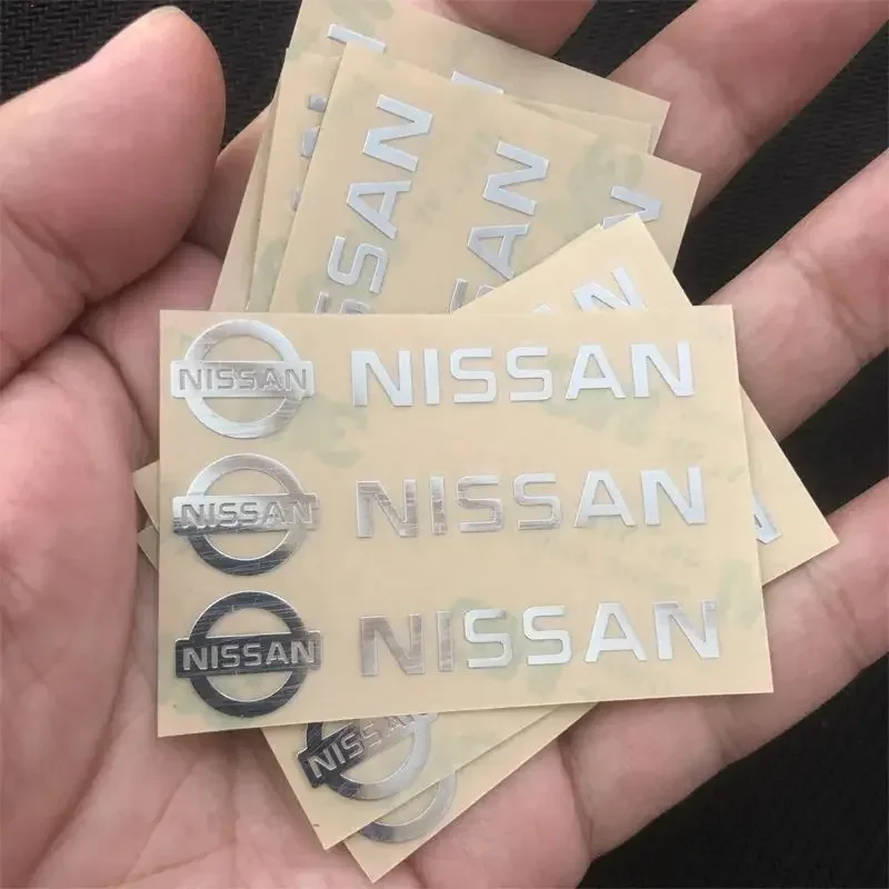For Nissan Leaf Micra Qashqai J11 J10 X Trail T32 Versa Note Patrol Car Metal Emblem Wiper Stickers Reflective Styling Decals