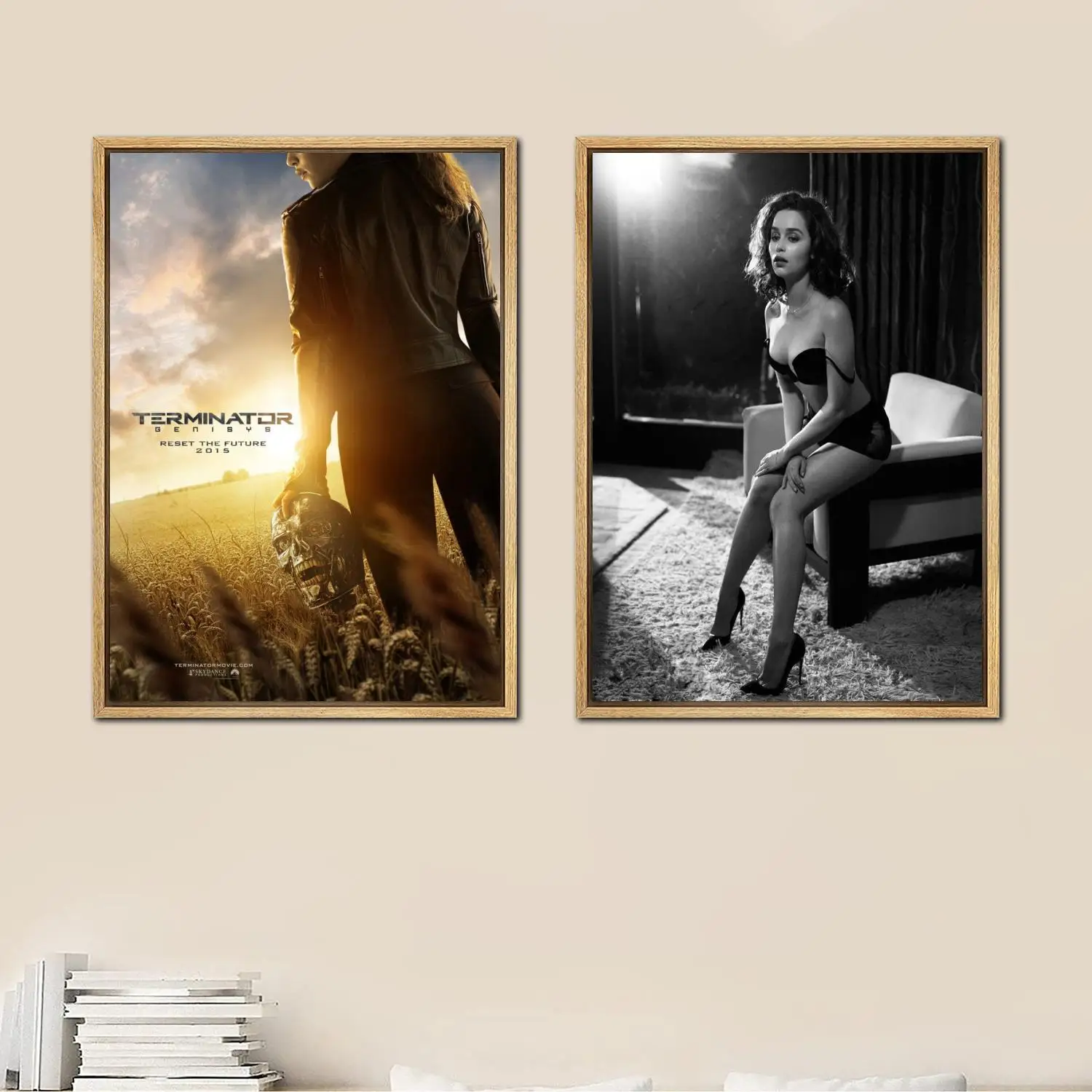 EMILIA CLARKE Posters Painting 24x36 Wall Art Canvas Poster room decor Modern Family bedroom Decoration Art wall decor