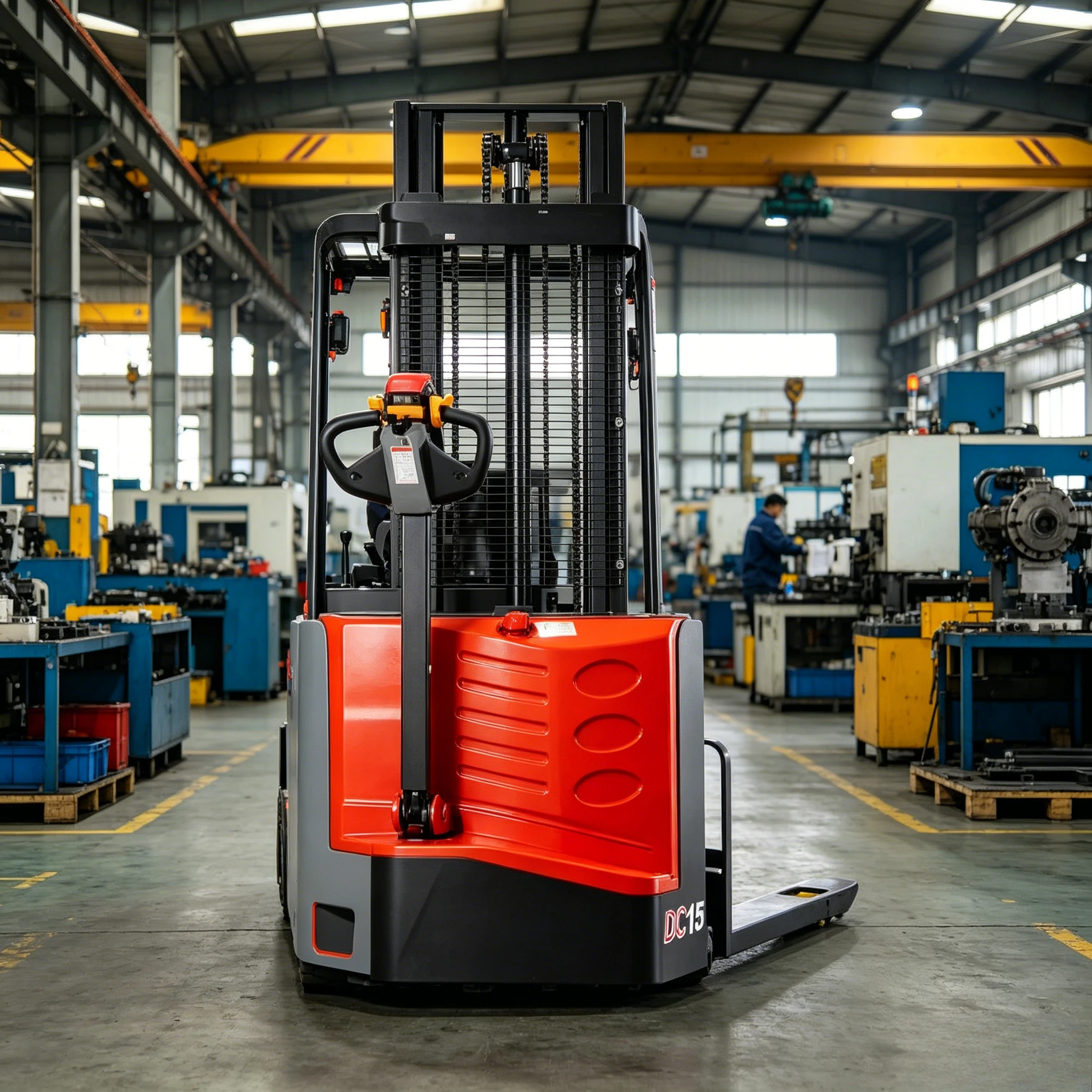 Professional Manufacturer 1.5 Ton 3500mm Full Electric Pallet Stacker Heavy Duty Warehouse Forklift CE Certified Customized