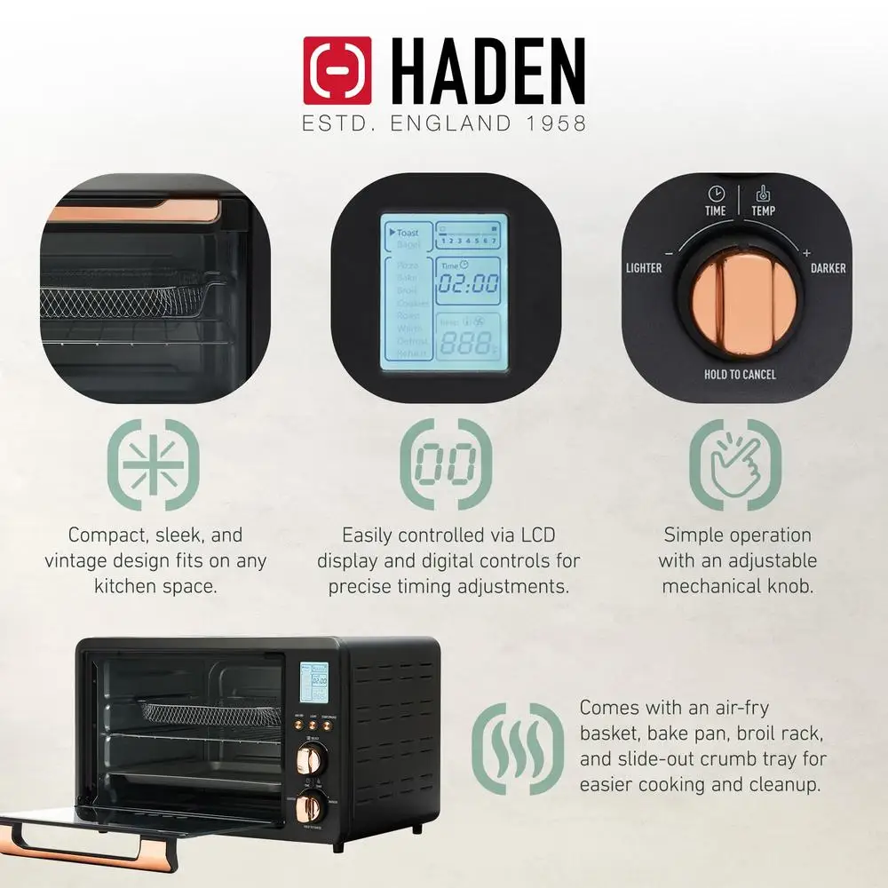Настольный тостер, духовка, фритюрница, комбинированная 6-ломбовая цифровая многофункциональная кухонная техника для выпечки и жарки с аксессуарами
