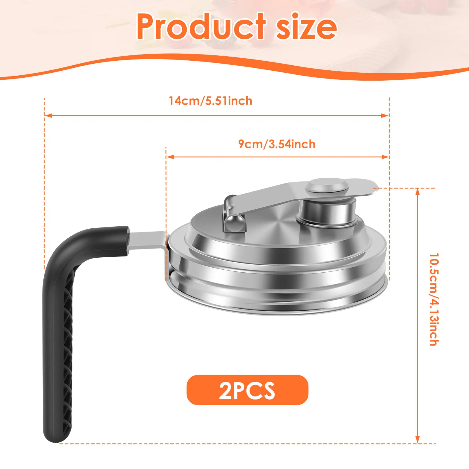 2PCS Mason Jar Pour Spout Lid for Wide Mouth Mason Jars, Mason Jar Pitcher Flip Cap Airtight Handle Lid, Leak Proof Seal Cover