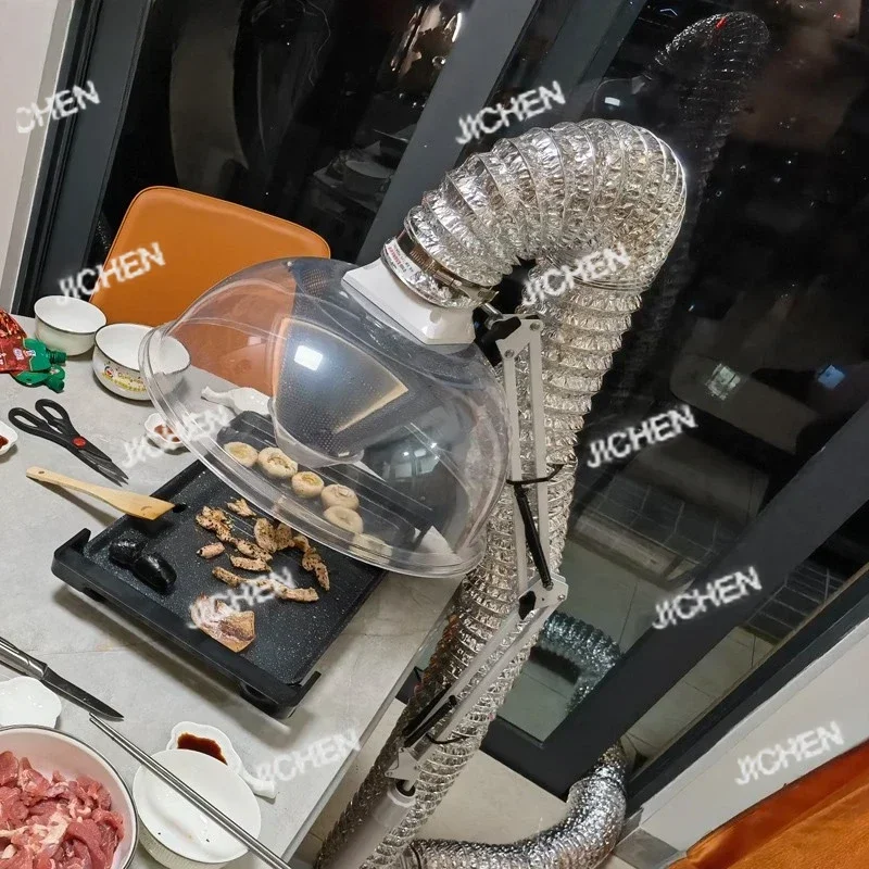 

HS домашний вентилятор для барбекю, дымоотводный вентилятор, домашний вентилятор для вытяжки дыма, оборудование для барбекю на открытом воздухе, складная рука