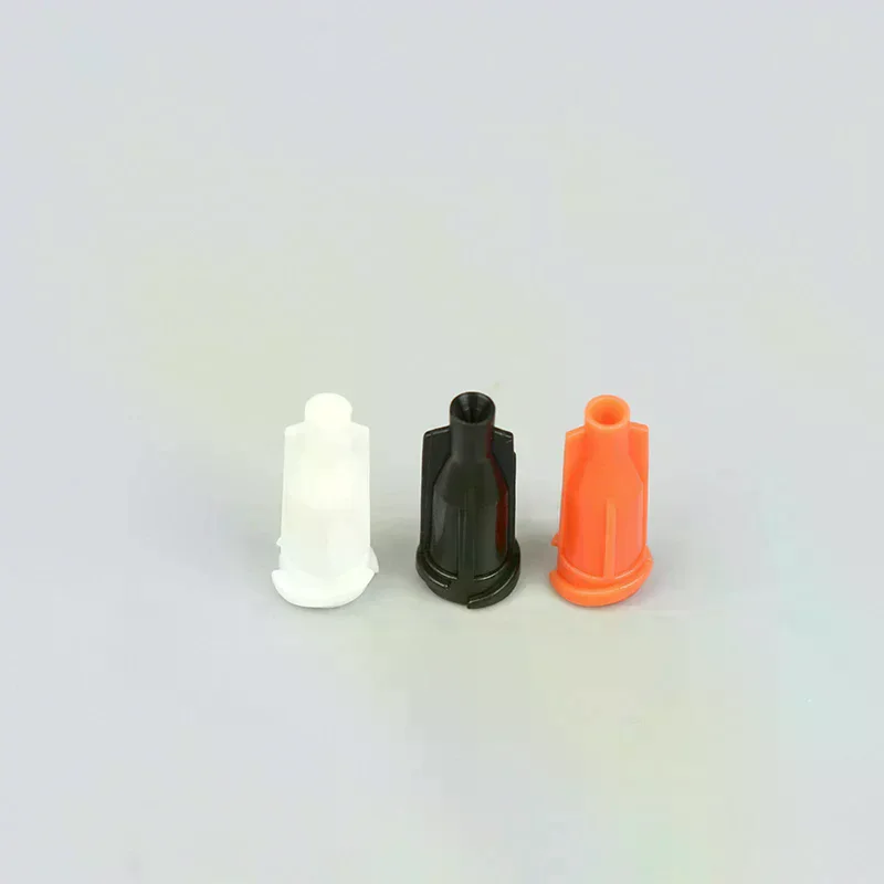 100Pcs Plastic Syringe Tips Caps Injector Dispenser Dispensing Needle Sealing Plug Standard Syringe Luer Stop Caps Supplies