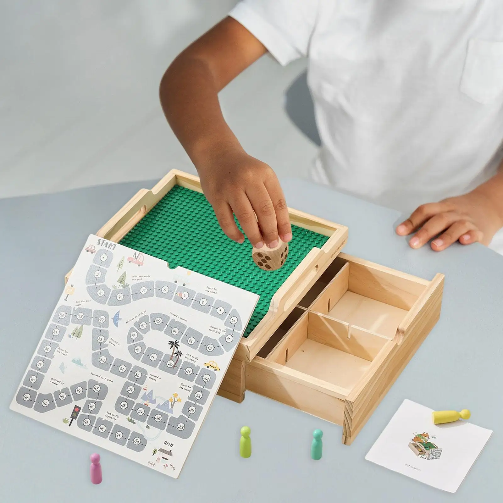 

Montessori Building Toy Set Box Educational Toy Cognitive Skills Basic Skill for Ages 3+ Holiday Gift Family Night Kindergarten