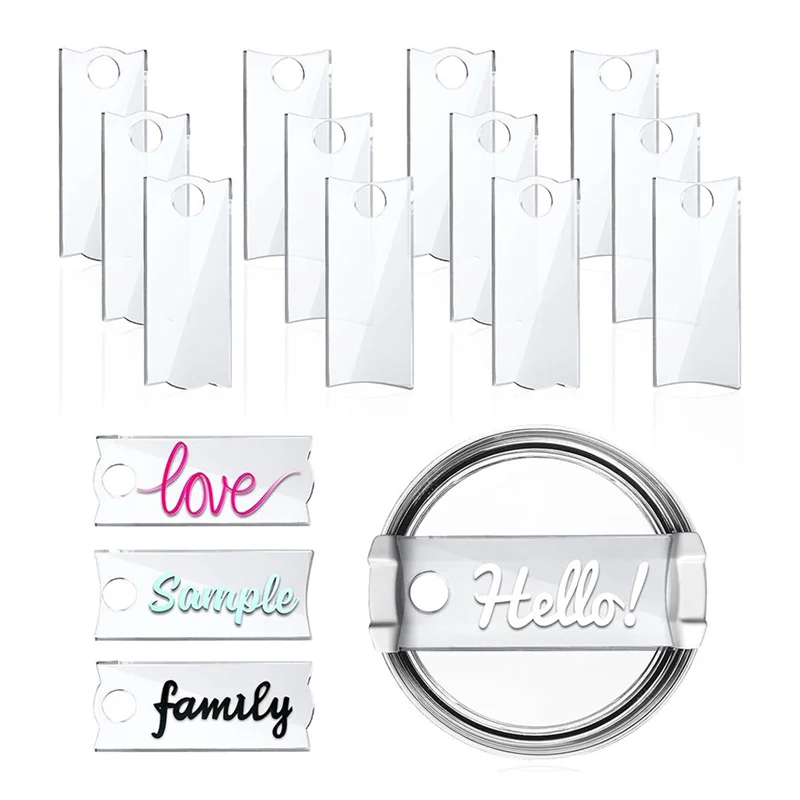 ABJY-30PCS حامل لوحات اسم أكريليك التسامي لـ #3