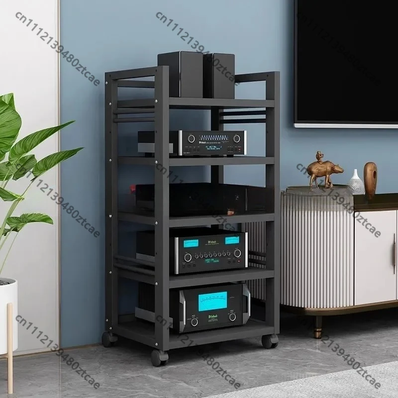 Multi-Layer CD Player & Audio Storage Rack, 4550mm Inner Length Bracket for CD/DVD Media Audio Equipment Organizer