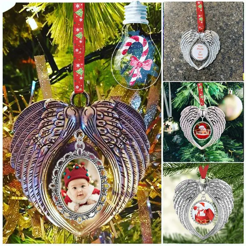 2024 Christmas Decorations Christmas Tree Photo Frame Hanging Tag Pendant Family Pictures Frame Souvenir 2024 New Year Navidad