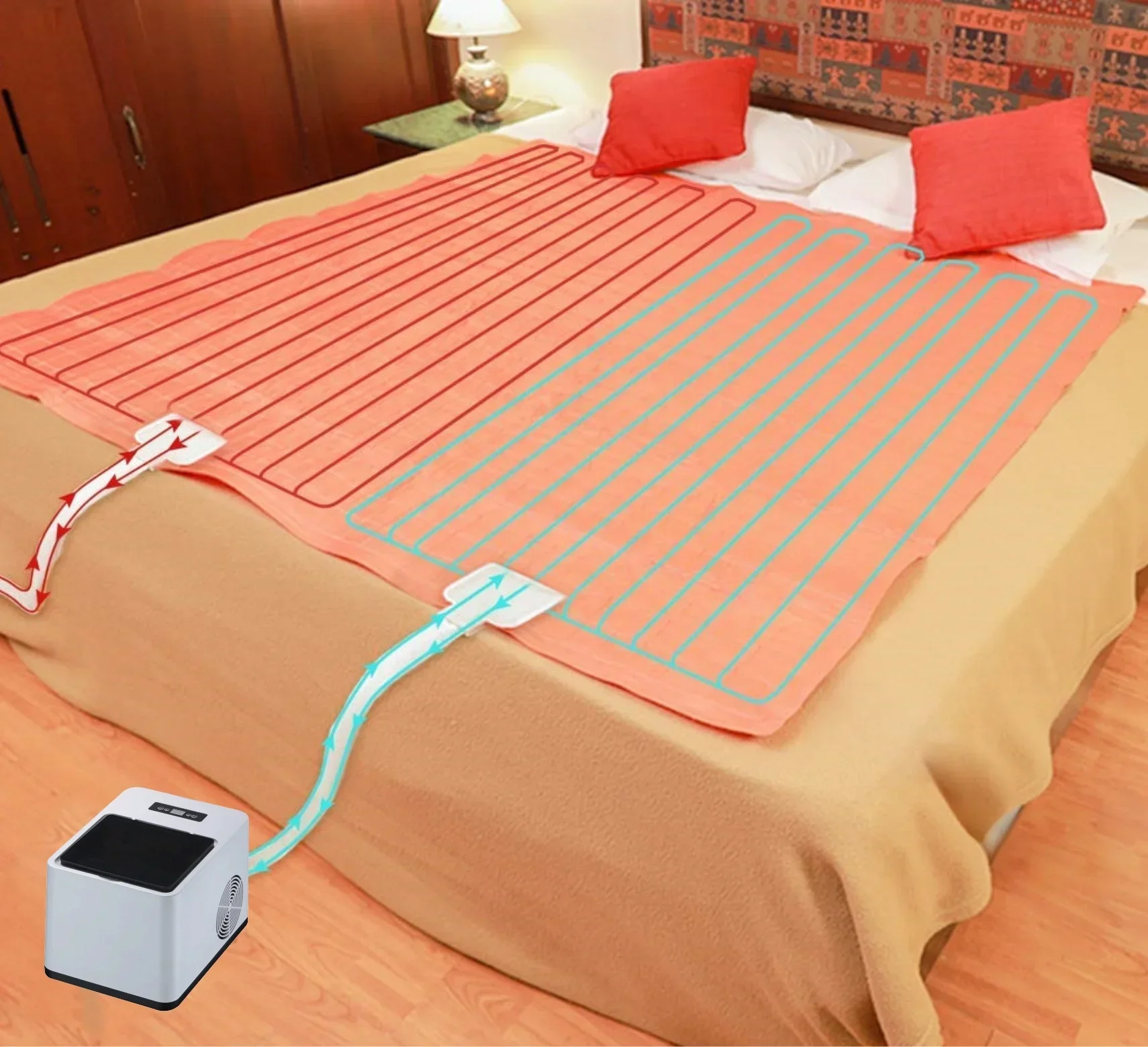 Electric Carpet Heater Mattress Heater Air Conditioner Bed Cooling System Cooling Bed Pad for Night Sweats