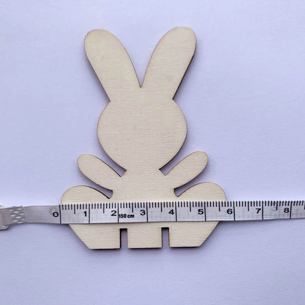 

30Pcs Wooden Animal Ornament Adorable Rabbit Craft Wood Pendant Perfect Home Party Decoration Rabbit Craft Wood Decoration