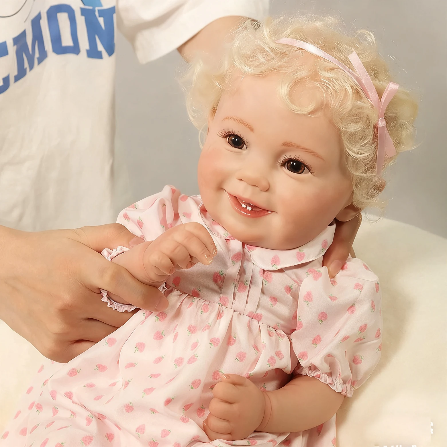 20 بوصة تولد من جديد دمية نابض بالحياة القطن الجسم محاكاة فتاة طفل رضيع الفينيل فتاة دمية يمكن الجلوس أو الاستلقاء W-022NG #4
