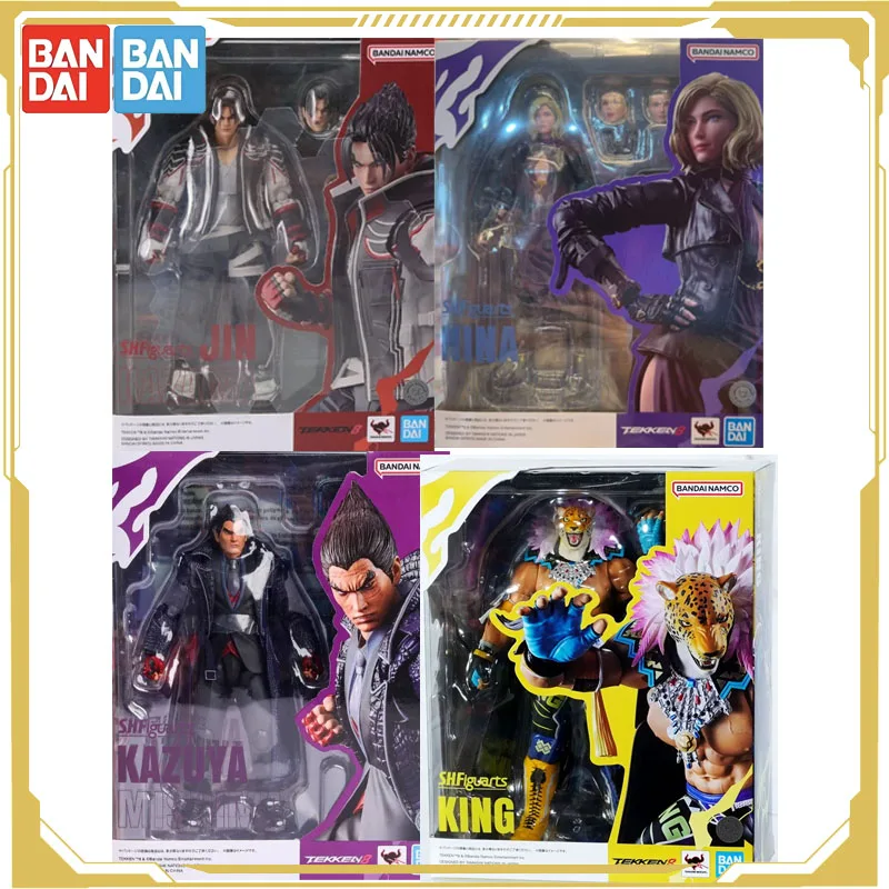 

Bandai Original S.H.Figuarts TEKKEN 8 KAZUYA MISHIMA AND JIN KAZAMA Finished Model Kit Anime Full Action Toy Gifts for Kids