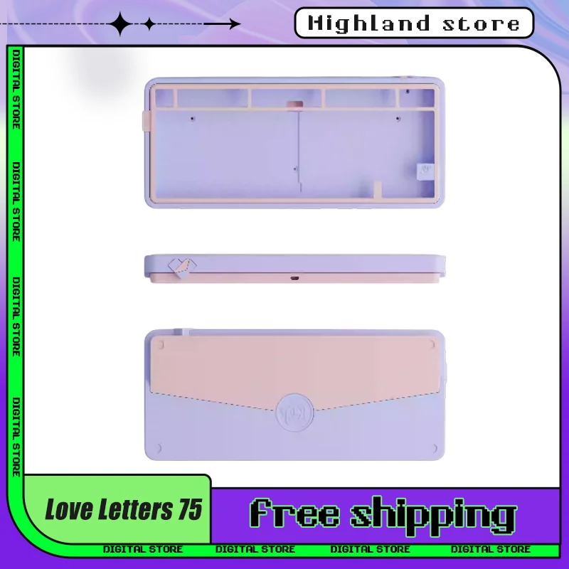 

Love Letters 75 Mechanical Keyboard Kit 3 Mode Wireless Keyboard Kit RGB Aluminium Alloy PC Gamer Keyboard Kit Custom Accessory