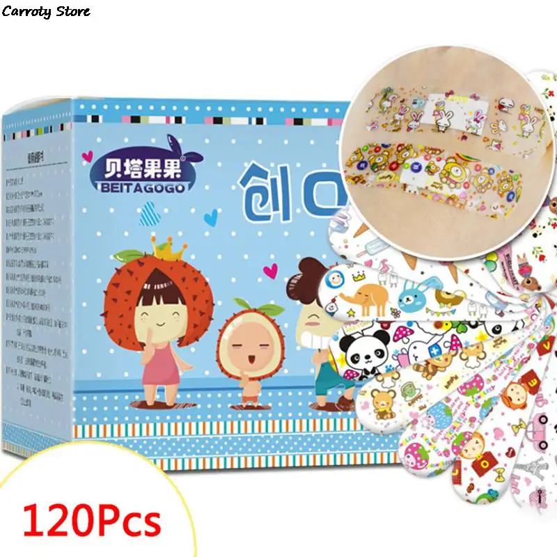 Band Aid Hemostasis Adhesive Bandages First Aid Emergency Kit For Kids Children HOT 120Pcs Waterproof Breathable Cartoon