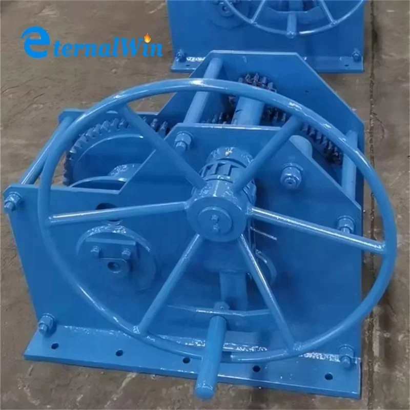 5 Ton Manual Hand Winch Electric/  Engine Powered Towing Tools Boat Winch with Wire Rope Hand Brake Winch