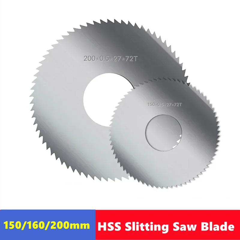 Slitting Saw Blade 150 160 200mm Diameter W6542  HSS Steel Circular Saw Blade for CNC Slot Machining Milling Cutting Disc