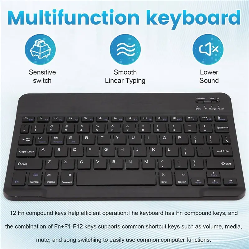 24-Hour Delivery 2X Ultra-Thin Silent Wireless Bluetooth Keyboard And Mouse Set Suitable For Tablet Notebook Bluetooth Keyboard