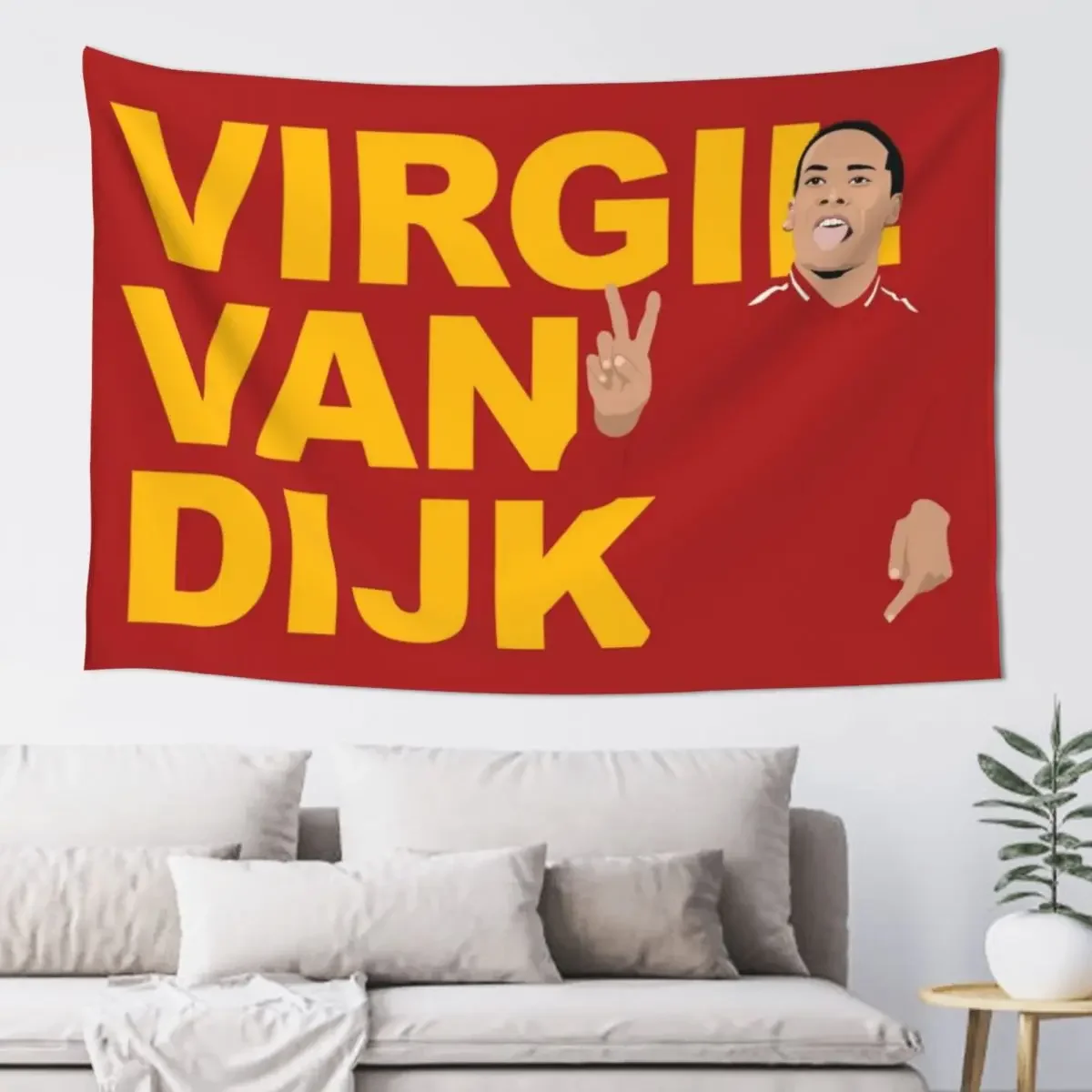 Virgil Van Dijk (Yellow) Tapestry Cute Room Things Bedroom Decoration Tapestry