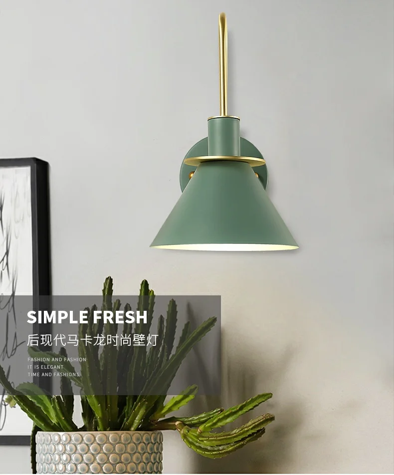 Modern Simple Wall Lamp Living Room Creative Background Wall Aisle Wall Lamp Nordic New Bedroom Bedside Lamp