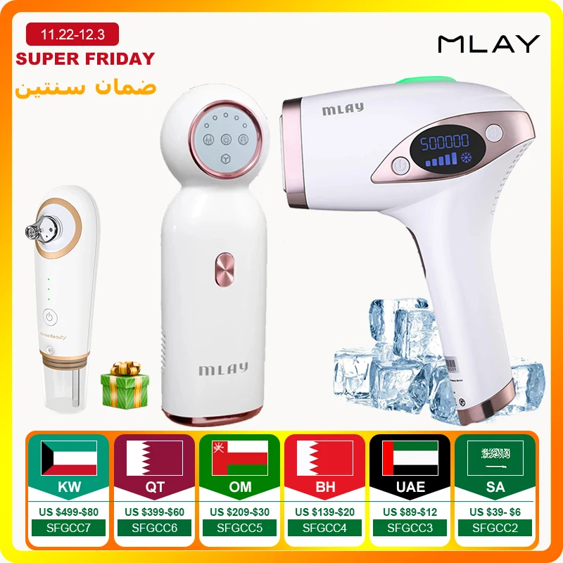 MLAY T10 Laser Hair Removal Sapphire IPL Hair Removal ICE Cold T4 Epilator Malay Epilator Full Body Depilador a Laser Woman Man