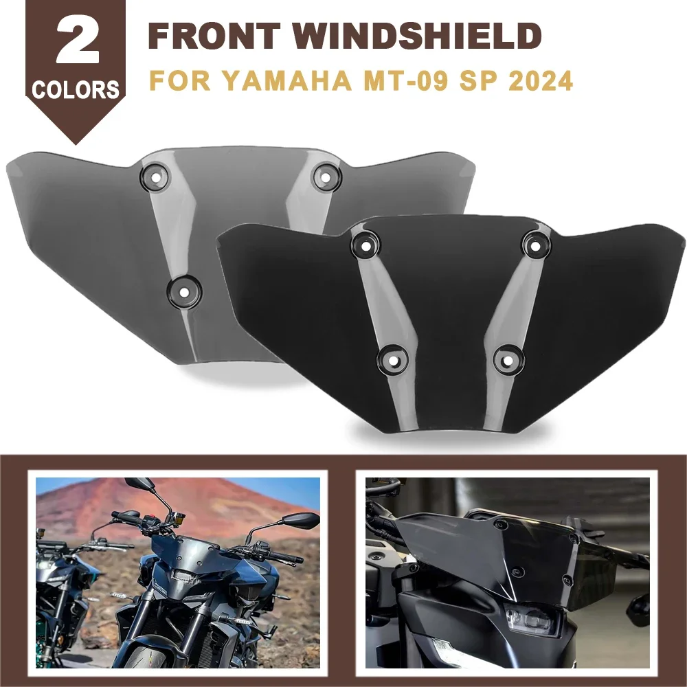 

Motorcycle Windshield For Yamaha MT 09 MT-09 MT09 SP 2024 New Front Windscreen Glass Wind Deflector Fairing Lower Protection Kit